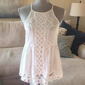 Entro lace racerback babydoll top